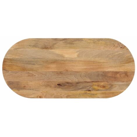 Dessus de table-Plateau de Table de Remplacement 120x60x2,5 cm ovale bois massif de manguier 419602 (1/5)