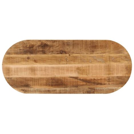 Dessus de table-Plateau de Table de Remplacement 100x50x3,8cm ovale bois massif de manguier brut 562888 (1/5)