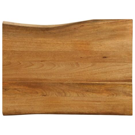 Dessus de table-Plateau de Table de Remplacement 70x60x3,8 cm bord vivant bois massif manguier 385651 (1/5)