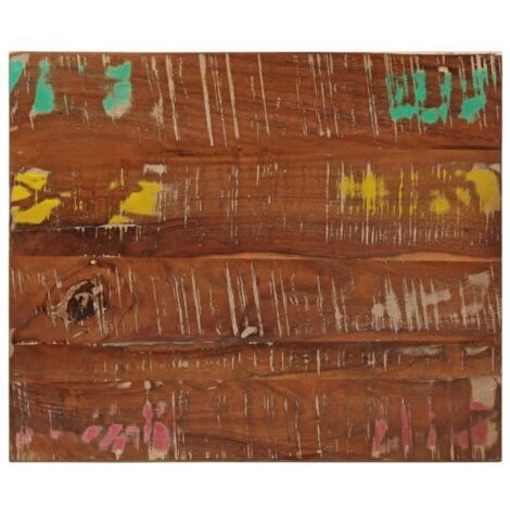 Dessus de table-Plateau de Table de Remplacement 60x50x2,5 cm rectangulaire bois massif récupéré 951326 (1/5)