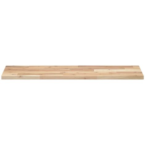 Hovothy Plateau De Table En Chêne Massif 160 X 50 X 4 Cm – Plan De Travail Bois Véritable Verni, Bord Naturel Authentique