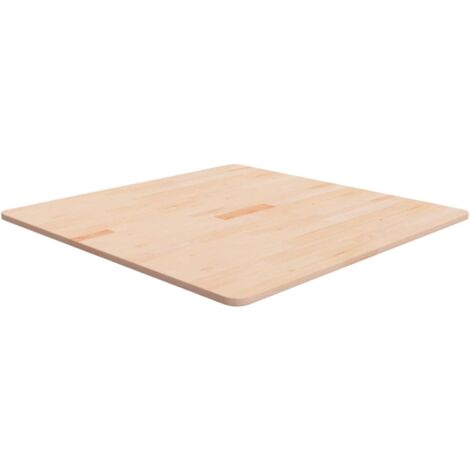 Dessus de table-Plateau de Table de Remplacement carré 80x80x1,5 cm Bois chêne massif non traité 809791 (1/4)