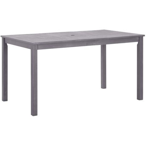 Table de jardin-Table à Manger-Table d'extérieur Délavage gris 140x80x74 cm Bois d'acacia massif 832814 (1/5)