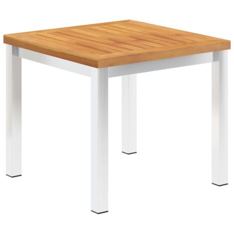 Table d'appoint de jardin-Table à Manger-Table d'extérieur 45x45x38 cm Bois d'acacia et inox 118013 (1/5)