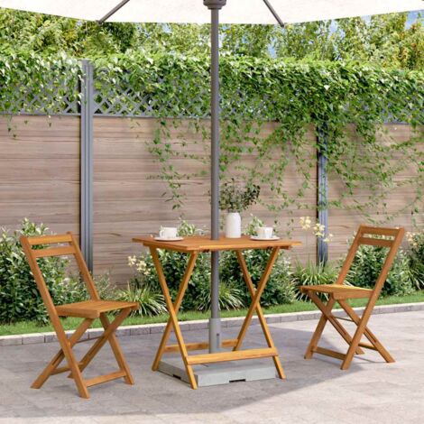 Table pliable de jardin-Table à Manger-Table d'extérieur 70x70x75 cm Bois d'acacia massif 764167 (1/5)