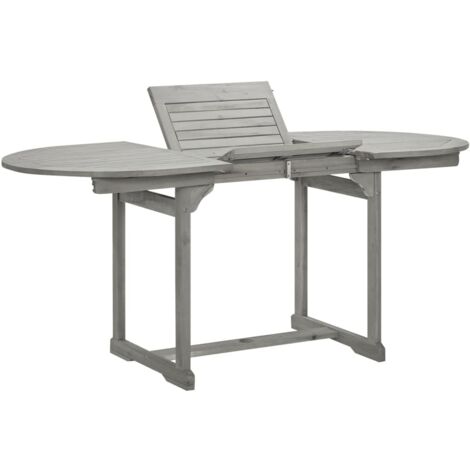Table à dîner de jardin-Table à Manger-Table d'extérieur (120-170)x80x75 cm Bois d'acacia massif 811595 (1/5)