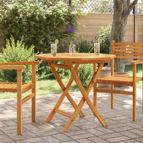 Table pliable de jardin-Table à Manger-Table d'extérieur 85x85x76 cm Bois de teck solide 263566 (1/5)