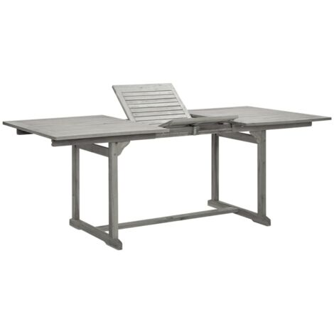 Table à dîner de jardin-Table à Manger-Table d'extérieur (150-200)x100x75cm Bois d'acacia massif 377887 (1/5)