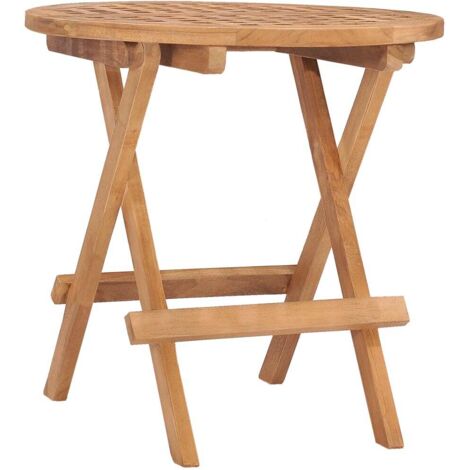 Table pliable de jardin-Table à Manger-Table d'extérieur 50x50x50 cm Bois de teck solide 678376 (1/5)