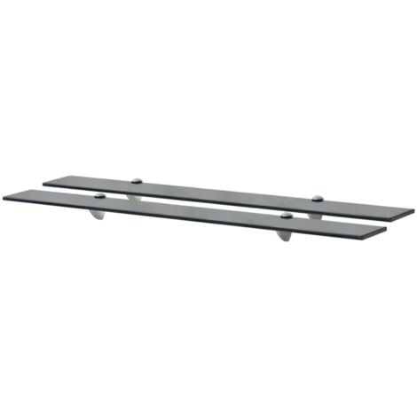 Étagères murales 2 pcs-Étagère flottante-Étagère de rangement suspendue Verre 90 x 10 cm 8 mm 460837 (1/5)