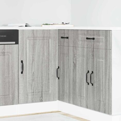Armoire de cuisine-Meuble de cuisine-Armoire de rangement Kalmar sonoma gris bois d'ingénierie 449699 (1/5)