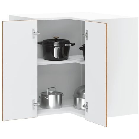 Armoire d'angle murale de cuisine-Meuble de cuisine murale-Armoire suspendue de rangement Porto vieux bois 866640 (1/5)