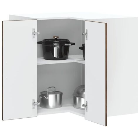 Armoire murale d'angle de cuisine-Meuble de cuisine-Armoire de rangement Kalmar chêne fumé 469136 (1/5)