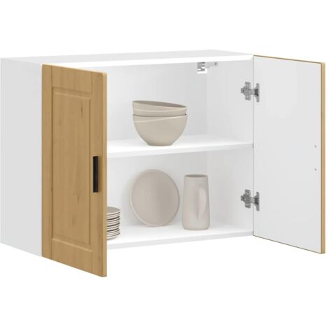 Armoire murale de cuisine Porto-Meuble de cuisine-Armoire suspendue de rangement chêne artisanal bois ingénierie 698068 (1/5)
