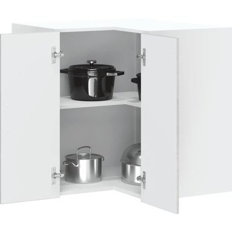 Armoire murale d'angle de cuisine-Meuble de cuisine-Armoire de rangement Kalmar gris béton 971650 (1/5)