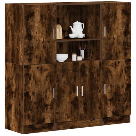 Ensemble d'armoires de cuisine 3 pcs-Meuble de cuisine-Armoire suspendue de rangement chêne fumé 767027 (1/5)