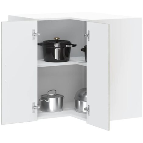 Armoire d'angle murale de cuisine-Meuble de cuisine murale-Armoire suspendue de rangement Porto gris béton 737437 (1/5)