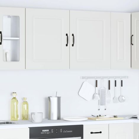 Armoires murales de cuisine 2 pcs Kalmar blanc bois d'ingénierie 140650 (1/5)