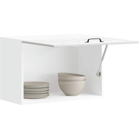 Armoire murale de cuisine Lucca-Meuble de cuisine murale-Meuble suspendu de rangement blanc bois d'ingénierie 708769 (1/5)