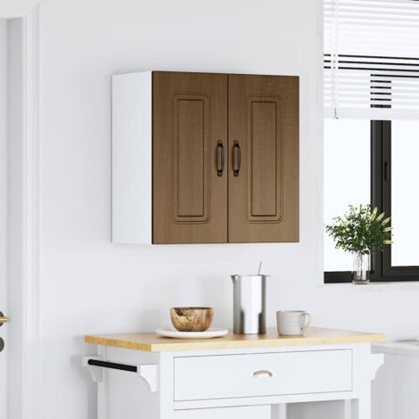 Armoire murale de cuisine Kalmar-Meuble de cuisine murale-Meuble suspendu de rangement chêne marron bois d'ingénierie 263300 (1/5)