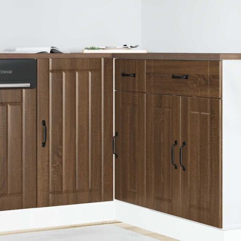 Meuble bas de cuisine Lucca-Meuble de rangement de cuisine chêne marron bois d'ingénierie 712725 (1/5)