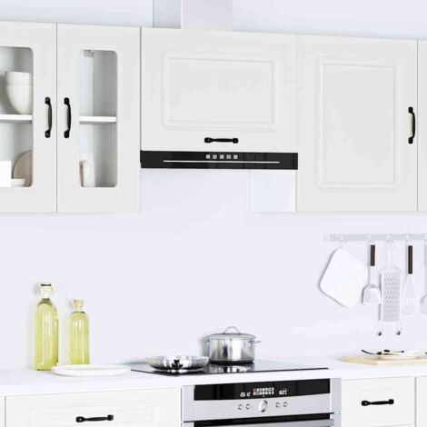 Armoire murale de cuisine Kalmar-Meuble de cuisine murale-Meuble suspendu de rangement blanc bois d'ingénierie 150519 (1/5)