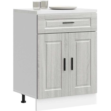 Armoire de cuisine-Meuble de cuisine-Armoire de rangement Porto sonoma gris bois d'ingénierie 591959 (1/5)