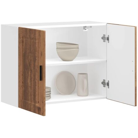Armoire murale de cuisine Porto-Meuble de cuisine-Armoire suspendue de rangement vieux bois bois d'ingénierie 794904 (1/5)