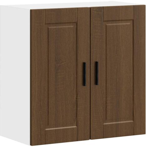 Armoire murale de cuisine Porto-Meuble de cuisine-Armoire suspendue de rangement chêne marron bois d'ingénierie 951158 (1/5)