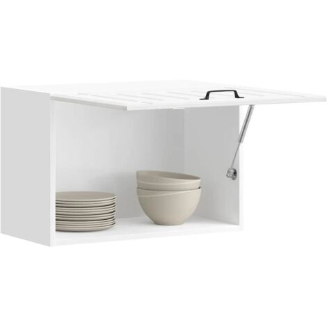 Armoire murale de cuisine Lucca-Meuble de cuisine murale-Meuble suspendu de rangement blanc brillant bois ingénierie 985333 (1/5)