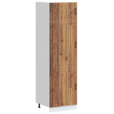 Armoire de cuisine-Meuble de cuisine-Armoire de rangement Lucca vieux bois bois d'ingénierie 545417 (1/5)