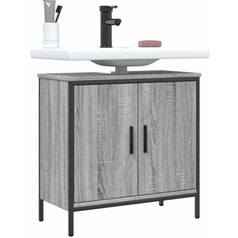 Armoire lavabo de salle de bain-Meuble de salle de bain sonoma gris 60x30x60 cm 417538 (1/5)