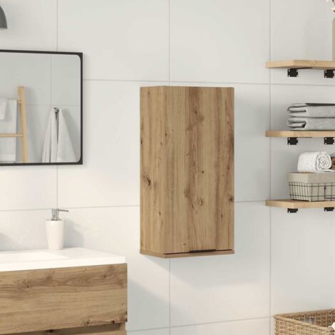 Maison Chic – Armoire murale de salle de bain chêne artisanal 32x20x67 cm – Installation murale pour gain de place – Capacité 60 kg (1/5)