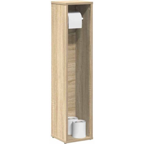 Meuble de salle de bain avec porte-rouleau-Armoire de salle de bain chêne sonoma 879071 (1/5)