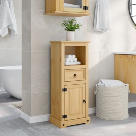 Armoire de salle de bain-Meuble de salle de bain Corona 45x33x110 cm bois de pin massif 642801 (1/5)