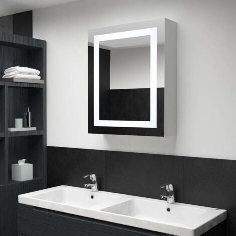 Armoire de salle de bain à miroir LED-Meuble de salle de bain 50x13x70 cm 238337 (1/5)