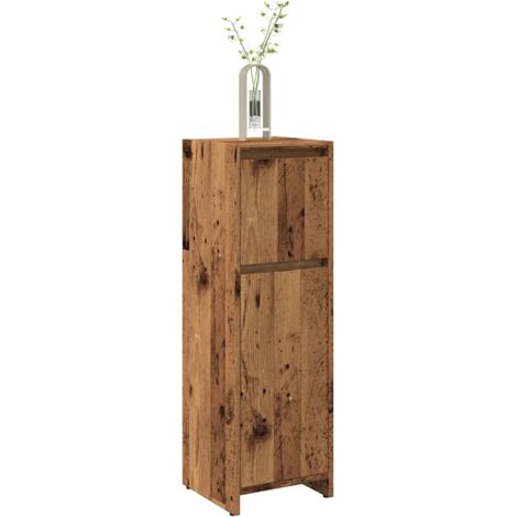 Armoire de salle de bain-Meuble de salle de bain vieux bois 30x30x95 cm bois ingénierie 325048 (1/5)