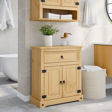 Armoire de salle de bain-Meuble de salle de bain Corona 70x33x80 cm bois de pin massif 792657 (1/5)