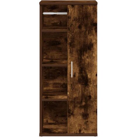 Cabinet De Salle De Bain Avec Porte Noir Et Or 38 X 33 X 58 Cm VidaXL
