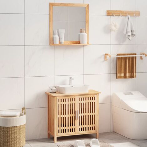 Ensemble de meubles de salle de bain 2 pcs-Meuble de salle de bain Bois massif de noyer 813735 (1/5)