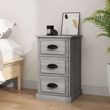 Table de chevet-Table de nuit sonoma gris 39x39x67 cm bois d'ingénierie 953311 (1/5)