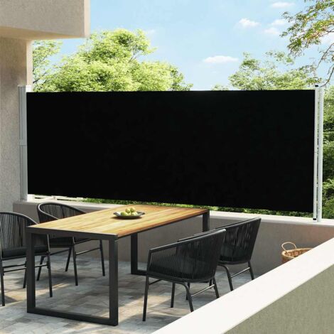 Auvent latéral rétractable de patio-Store banne rétractable de balcon 600x160 cm noir 820976 (1/5)