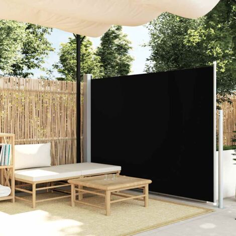 Auvent latéral de patio-Store latéral de balcon 160x300 cm Noir 675377 (1/5)
