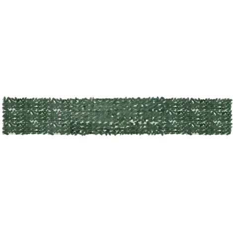 Écran de balcon avec feuilles vert-Paravents de balcon-Protection latérale de balco foncé 500x75 cm 400636 (1/5)