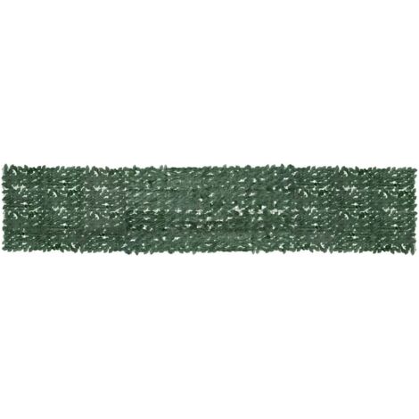 Écran de balcon avec feuilles vert-Paravents de balcon-Protection latérale de balco foncé 500x100 cm 519874 (1/5)