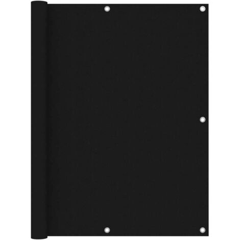 Écran de balcon-Paravents de balcon-Protection latérale de balco Noir 120x600 cm Tissu Oxford 832395 (1/5)
