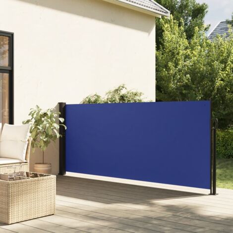Auvent latéral rétractable-Store banne rétractable bleu 140x600 cm 735110 (1/5)