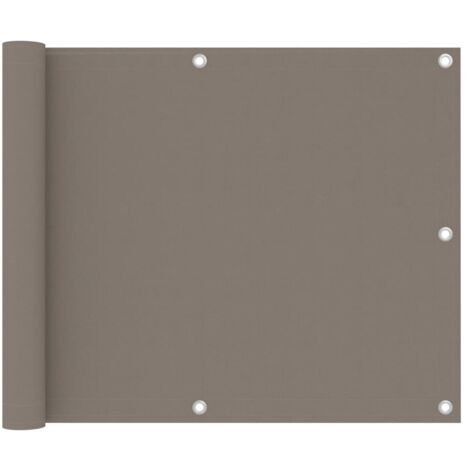 Écran de balcon-Paravents de balcon-Protection latérale de balco Taupe 75x600 cm Tissu Oxford 111917 (1/5)