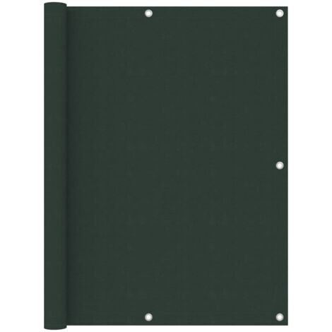 Écran de balcon-Paravents de balcon-Protection latérale de balco Vert foncé 120x400 cm Tissu Oxford 579653 (1/5)