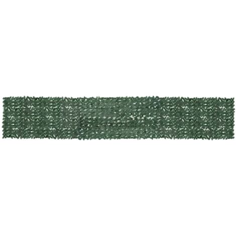 Écran de balcon avec feuilles vert-Paravents de balcon-Protection latérale de balco foncé 600x100 cm 552169 (1/5)